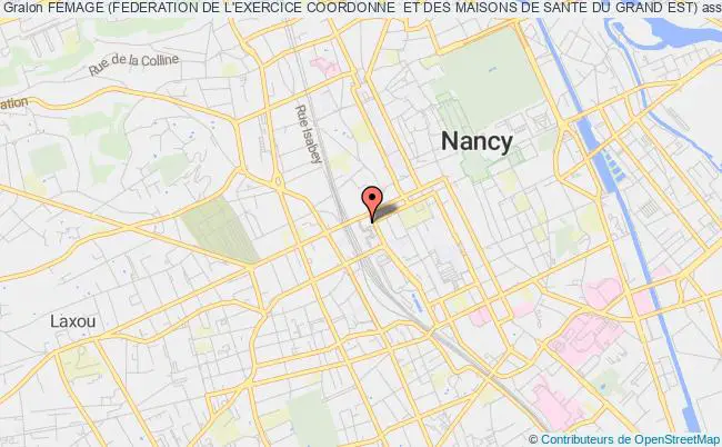 plan association Femage (federation De L'exercice Coordonne  Et Des Maisons De Sante Du Grand Est) Nancy Cedex