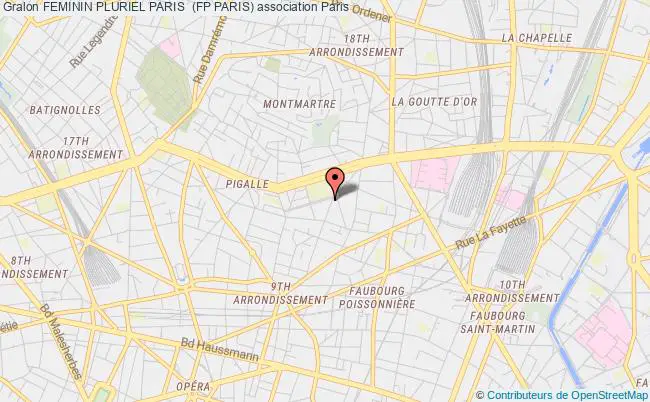 plan association Feminin Pluriel Paris  (fp Paris) Paris 9e