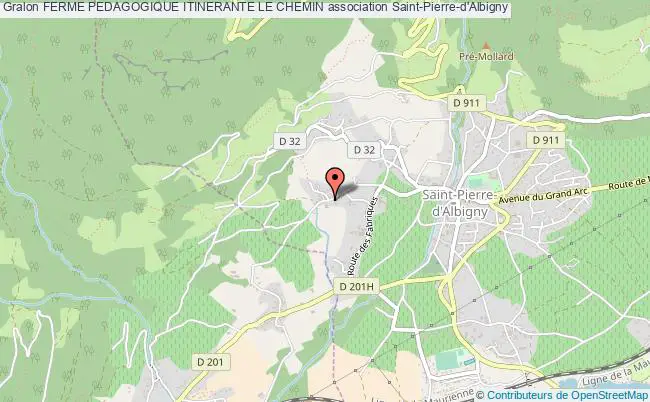 plan association Ferme Pedagogique Itinerante Le Chemin Saint-Pierre-d'Albigny