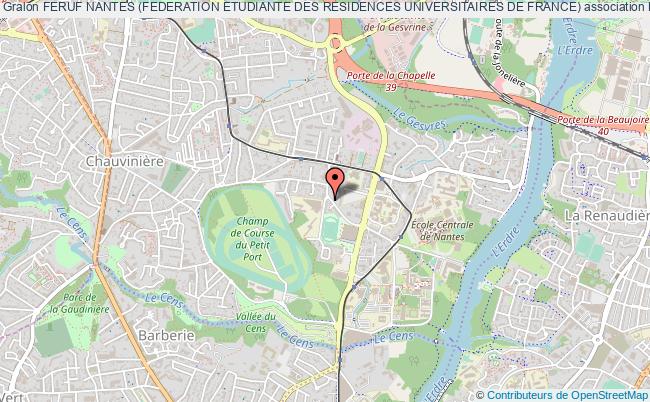 plan association Feruf Nantes (federation Etudiante Des Residences Universitaires De France) Nantes