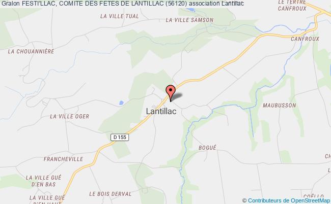 plan association Festi'llac, Comite Des Fetes De Lantillac (56120) Lantillac