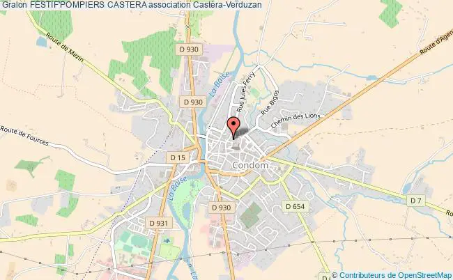 plan association Festif'pompiers Castera Castéra-Verduzan