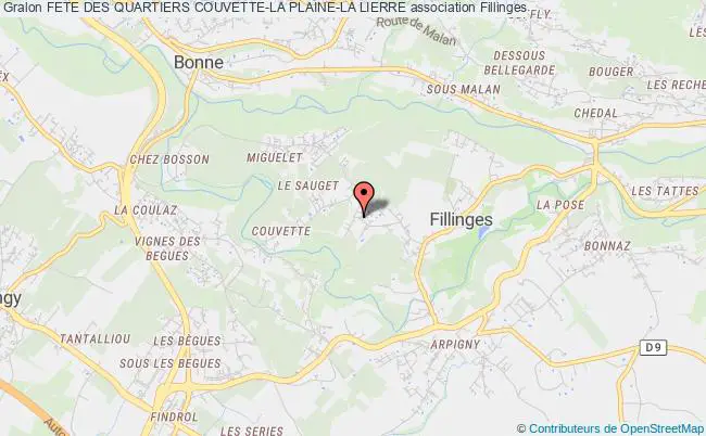 plan association Fete Des Quartiers Couvette-la Plaine-la Lierre Fillinges