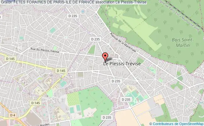 plan association Fetes Foraines De Paris-ile De France Le    Plessis-Trévise