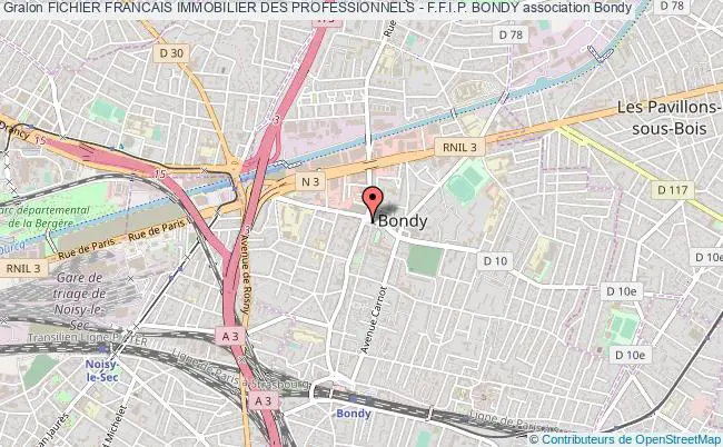 plan association Fichier Francais Immobilier Des Professionnels - F.f.i.p. Bondy Bondy