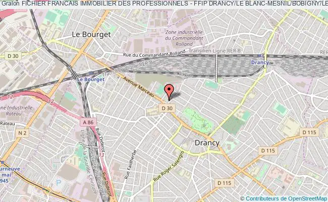 plan association Fichier Francais Immobilier Des Professionnels - Ffip Drancy/le Blanc-mesnil/bobigny/le Bourget Drancy