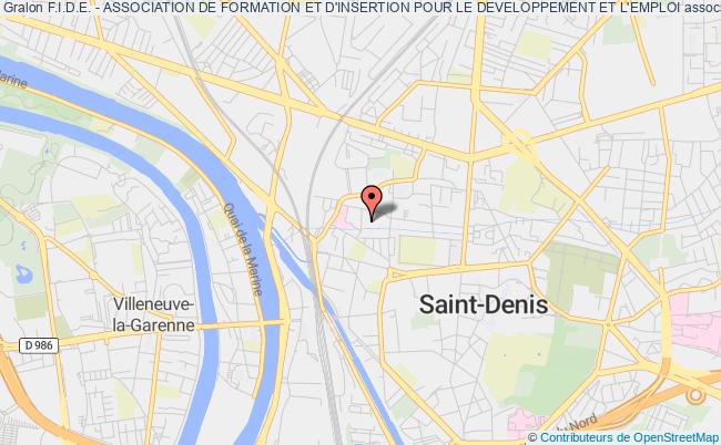 plan association F.i.d.e. - Association De Formation Et D'insertion Pour Le Developpement Et L'emploi Saint-Denis