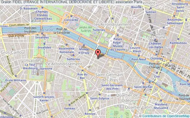 plan association Fidel (france International Democratie Et Liberte) Paris