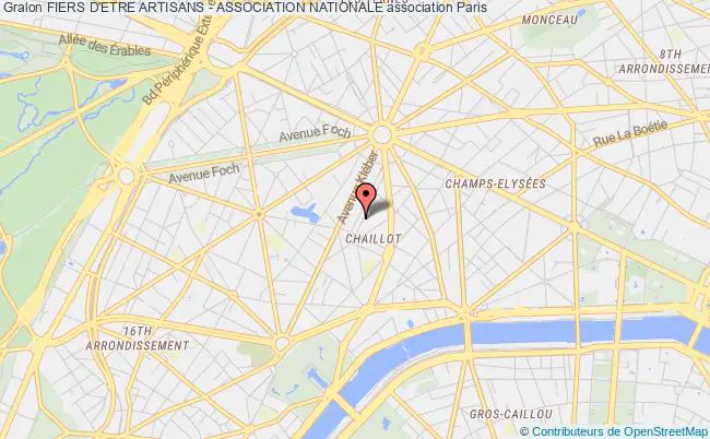 plan association Fiers D'etre Artisans - Association Nationale Paris