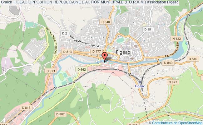 plan association Figeac Opposition Republicaine D'action Municipale (f.o.r.a.m.) Figeac