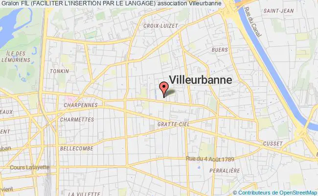 plan association Fil (faciliter L'insertion Par Le Langage) Villeurbanne
