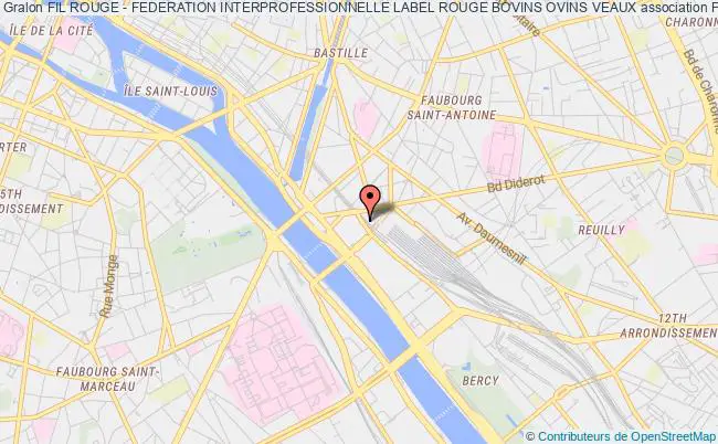 plan association Fil Rouge - Federation Interprofessionnelle Label Rouge Bovins Ovins Veaux Paris