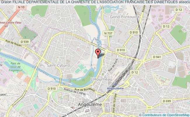 plan association Filiale Departementale De La Charente De L'association Francaise Des Diabetiques Angoulême