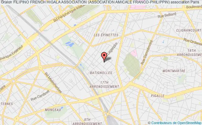 plan association Filipino French Higala Association (association Amicale Franco-philippin) Paris