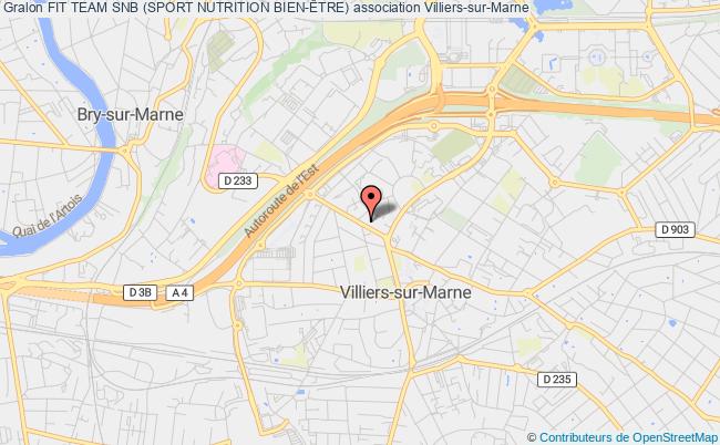 plan association Fit Team Snb (sport Nutrition Bien-Être) Villiers-sur-Marne