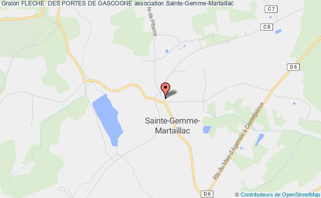 plan association Fleche  Des Portes De Gascogne Sainte-Gemme-Martaillac