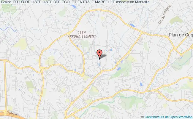 plan association Fleur De Liste Liste Bde Ecole Centrale Marseille Marseille 13