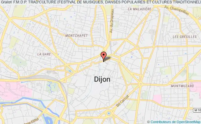 plan association F.m.d.p. Trad'culture (festival De Musiques, Danses Populaires Et Cultures Traditionnelles) Dijon cedex