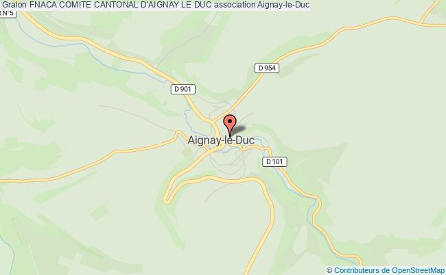 plan association Fnaca Comite Cantonal D'aignay Le Duc Aignay-le-Duc
