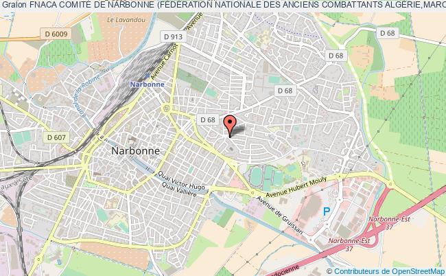 plan association Fnaca ComitÉ De Narbonne (fÉdÉration Nationale Des Anciens Combattants AlgÉrie,maroc Et Tunisie) Narbonne