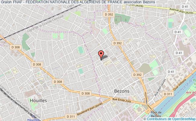plan association Fnaf - Federation Nationale Des Algeriens De France Bezons