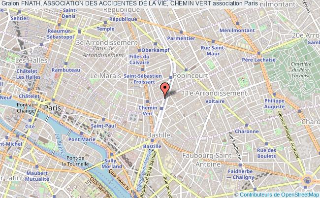 plan association Fnath, Association Des AccidentÉs De La Vie, Chemin Vert Paris