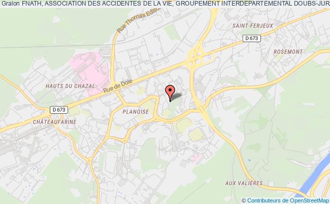 plan association Fnath, Association Des Accidentes De La Vie, Groupement Interdepartemental Doubs-jura Besançon