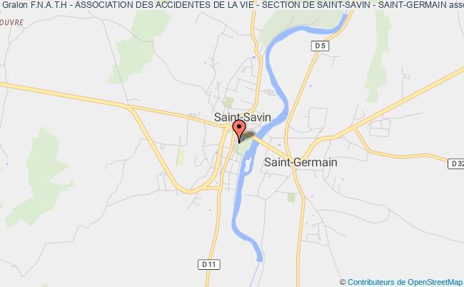 plan association F.n.a.t.h - Association Des Accidentes De La Vie - Section De Saint-savin - Saint-germain Saint-Savin