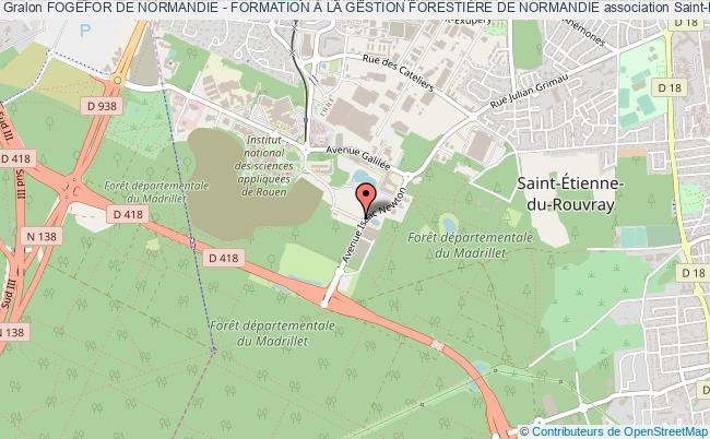 plan association Fogefor De Normandie - Formation À La Gestion ForestiÈre De Normandie Saint-Étienne-du-Rouvray