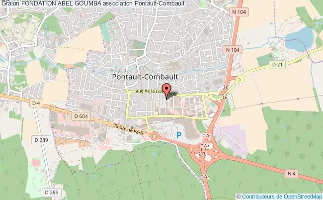 plan association Fondation Abel Goumba Pontault-Combault