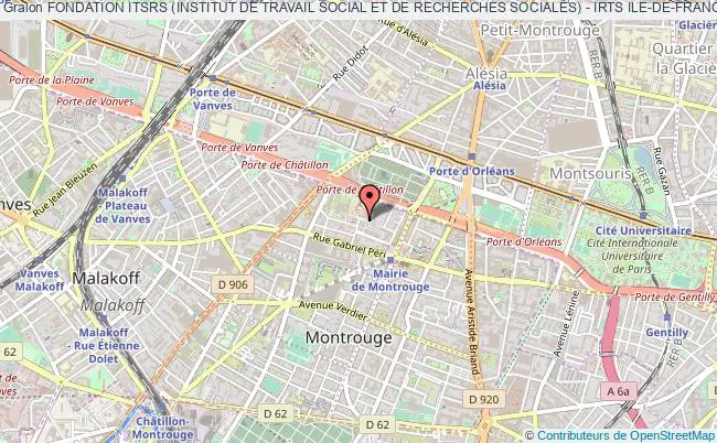 plan association Fondation Itsrs (institut De Travail Social Et De Recherches Sociales) - Irts Ile-de-france Montrouge/neuilly Sur Marne Montrouge