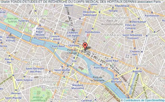 plan association Fonds D'etudes Et De Recherche Du Corps Medical Des Hopitaux Deparis Paris