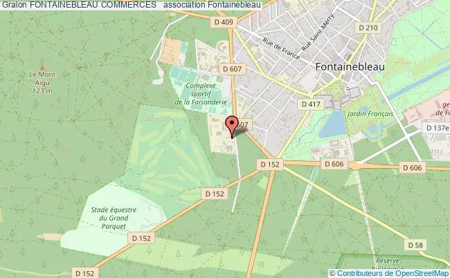 plan association Fontainebleau Commerces + Fontainebleau