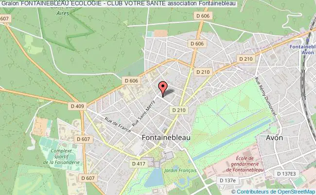 plan association Fontainebleau Ecologie - Club Votre Sante Fontainebleau