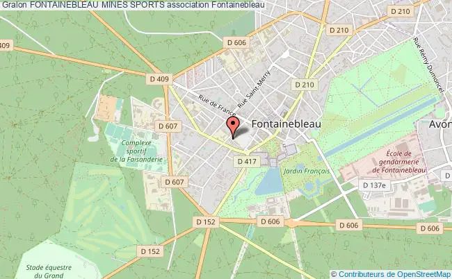 plan association Fontainebleau Mines Sports Fontainebleau
