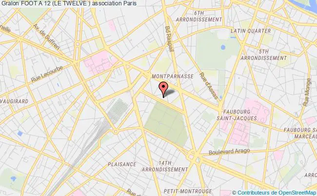 plan association Foot A 12 (le Twelve ) PARIS