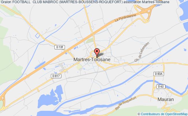 plan association Football  Club Mabroc (martres-boussens-roquefort) Martres-Tolosane