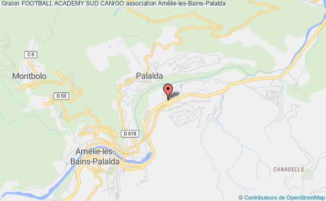 plan association Football Academy Sud Canigo Amélie-les-Bains-Palalda