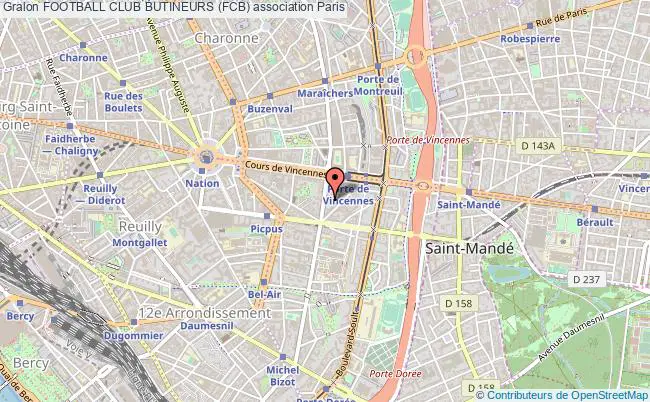 plan association Football Club Butineurs (fcb) Paris