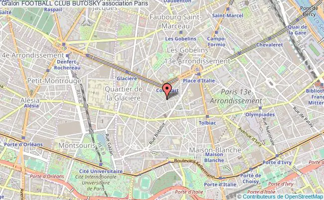 plan association Football Club Butosky Paris 13e