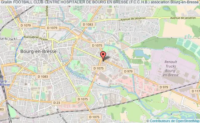 plan association Football Club Centre Hospitalier De Bourg En Bresse (f.c.c.h.b.) Bourg-en-Bresse