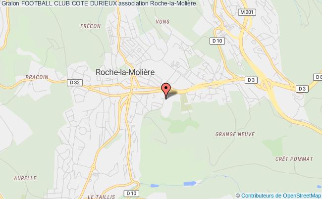 plan association Football Club Cote Durieux Roche-la-Molière