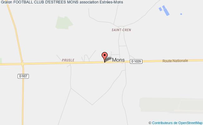 plan association Football Club D'estrees Mons Estrées-Mons