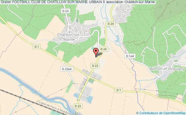 plan association Football Club De Chatillon Sur Marne Urbain Ii Châtillon-sur-Marne