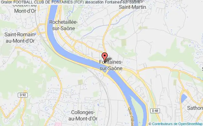 plan association Football Club De Fontaines (fcf) Fontaines-sur-Saône