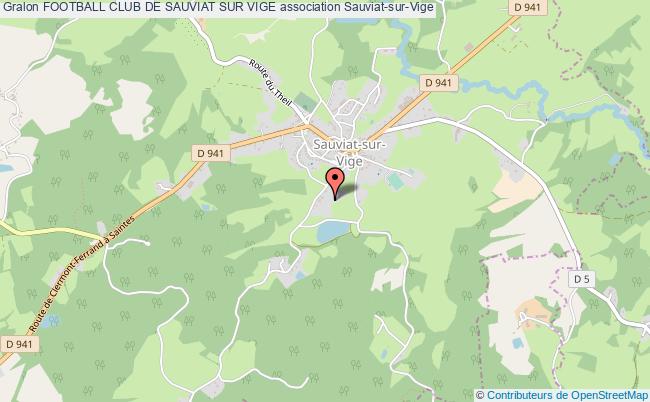 plan association Football Club De Sauviat Sur Vige Sauviat-sur-Vige