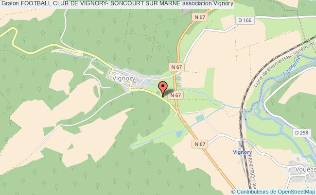 plan association Football Club De Vignory- Soncourt Sur Marne Vignory