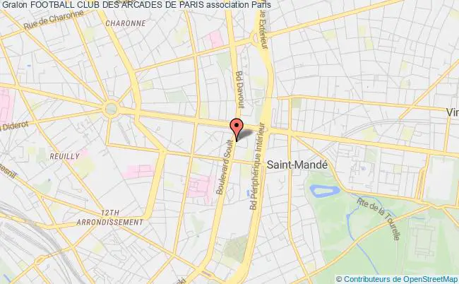 plan association Football Club Des Arcades De Paris Paris