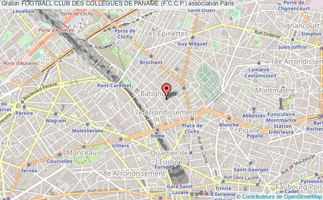 plan association Football Club Des Collegues De Paname (f.c.c.p.) Paris
