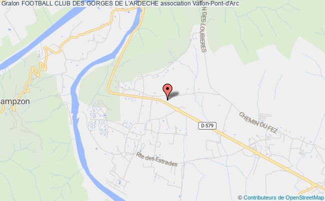 plan association Football Club Des Gorges De L'ardeche Vallon-Pont-d'Arc